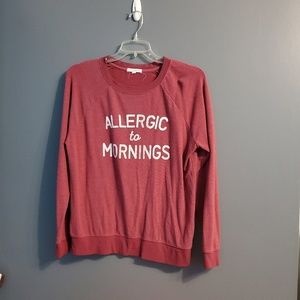 Allergic to mornings sweatshirt sz lg